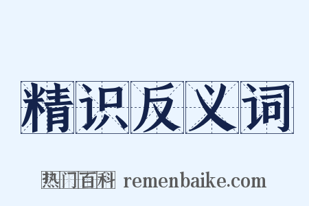 精识反义词是什么意思的图片